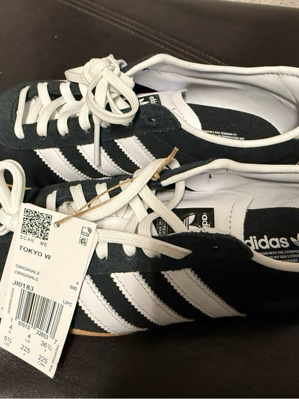 adidas Black and White Tokyo Originals Low-Top Sneakers